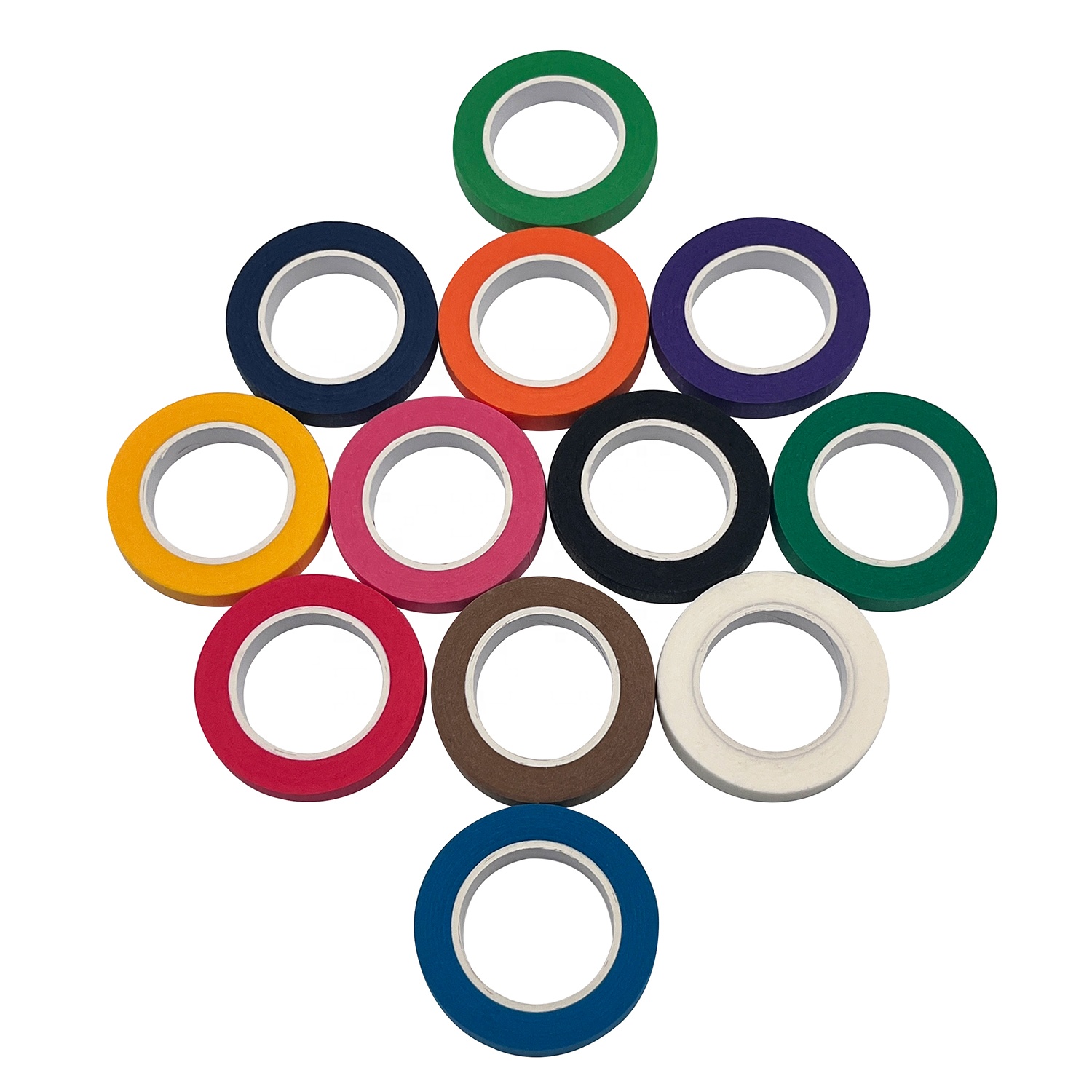 12pcs/heat Shrink Package Colored 1cm Width 13m Adhesive Painter's Tape Roll Art DIY Decoration Paper Masking Tape for Painting